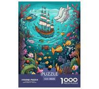 Seabed A School of Fish Jigsaw Puzzle Impossible 1000Pcs Decorazione Per La Casa. Rilassamento E Intelligence Per Adulti E Ragazzi Da 14 Anni 38x26cm/1000pcs