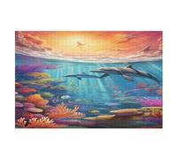 Seabed A School of Fish Puzzle Adulto Bambini 1000 Pezzi - Giochi Bambini Per 12 Anni - Giochi In Educativi Puzzles in Legno Regalo Bambina E Bambino - （75×50cm）