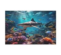 Seabed A School of Fish Puzzle Adulto Bambini 1000 Pezzi - Giochi Bambini Per 12 Anni - Giochi In Educativi Puzzles in Legno Regalo Bambina E Bambino - （75×50cm）