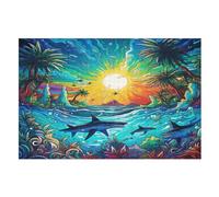 Seabed A School of Fish Puzzle Creativo Da 1000 Pezzi Per Adulti E Adolescenti Puzzles Giocattoli Educativi Regalo （75×50cm）