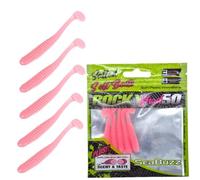 SEABUZZ Rocky Shad - Set di esche da pesca in gomma, 5 pezzi x 50 mm, per luccioperca e pesce persico