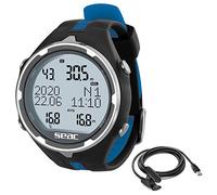 SEAC Action, Computer da Subacquea per Immersioni e Apnea, Dive Manager per PC/Mac, Allarmi di Sicurezza, Dive Log, Nero/Blu + USB