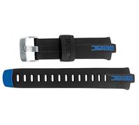 Seac Cinturino di ricambio Action per computer subacquei e apnea, fibbia argentata, nero/blu
