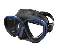 SEAC Afrodite, Maschera Subacquea a Volume Ridotto con Lenti Temperate 3 mm, Comfort Silicone Skirt, Fibbia 3D Regolabile, Compatibile con Lenti Ottiche Correttive (-1.0 a -6.0), Blu/Nero, Asian Fit