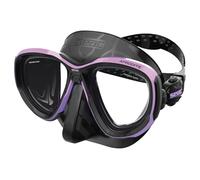 SEAC Afrodite, Maschera Subacquea a Volume Ridotto con Lenti Temperate 3 mm, Comfort Silicone Skirt, Fibbia 3D Regolabile, Compatibile con Lenti Ottiche Correttive (-1.0 a -6.0), Lilla/Nero