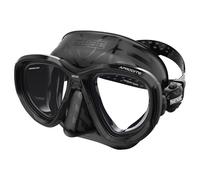 SEAC Afrodite, Maschera Subacquea a Volume Ridotto con Lenti Temperate 3 mm, Comfort Silicone Skirt, Fibbia 3D Regolabile, Compatibile con Lenti Ottiche Correttive (-1.0 a -6.0), Nero, Asian Fit