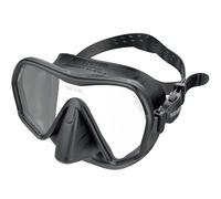 SEAC Ajna, Maschera da Immersioni Subacquee Frameless con Ampia visuale, Facciale 100% Silicone, Nero