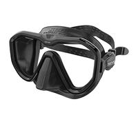 SEAC Appeal, Maschera da Subacquea Made in Italy monolente con Fibbia 3D Direttamente sul facciale Unisex-Adult, Nero, Standard