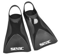 SEAC Atom, Pinne Corte da Nuoto per Allenamento in Piscina e in Mare Unisex Adulto, Nero, XL