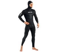 SEAC Black Shark, Muta da Pesca Sub e Apnea in Neoprene 3 mm, Due Pezzi, Interno in Spaccato Uomo, Nero, XL