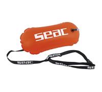 SEAC Boa Compact - Boa Gonfiabile da Nuoto in Mare e Acque Libere con Cintura Regolabile, 28x57 cm - Galleggiante ad Alta Visibilità Arancione