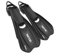 SEAC BOOST - Pinne da Snorkeling e Sub con Cinturino Sling Ultra Confortevole | Da Usare Anche Senza Calzari o Calzini | Extra Leggere, Antiscivolo, Bianco