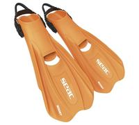 SEAC BOOST - Pinne da Snorkeling e Sub con Cinturino Sling Ultra Confortevole | Da Usare Anche Senza Calzari o Calzini | Extra Leggere, Antiscivolo, Bianco