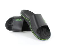 SEAC CAYA, Ciabatte A Fascia per Spiaggia E Piscina, Nero/Verde, 39
