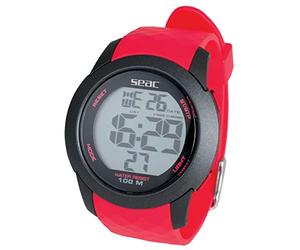 SEAC Chronos, Orologio Digitale Resistente all'Acqua 100 m Unisex Adulto, Rosso, Standard