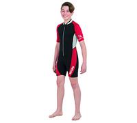 SEAC Ciao, Muta Corta, Neoprene 2.5 mm per Snorkeling, Subacquea e altre Attività in Acqua Unisex Bambini, Nero/Rosso, 9 Anni