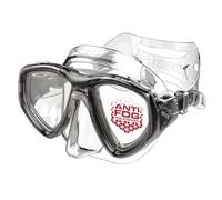 SEAC Clear - Maschera Subacquea Doppia Lente in Silicone | Maschera per Immersioni e Snorkeling Antifog Low Volume