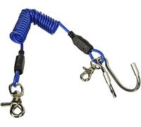 SEAC Clip Doppio Uncino, Gancio da Subacquea con Moschettone Doppio in Inox, Blu, Taglia Unica