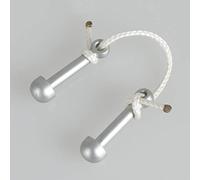 SEAC Coppia di Inserti per Elastici da Arbalete con Occhielli per Ogiva in Corda Dyneema, Grigio, Standard