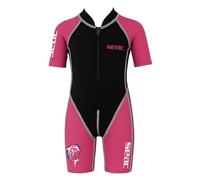 SEAC Dolphin, Muta Shorty in Neoprene da 1.5 mm e Lycra per il Nuoto, lo Snorkeling e il Gioco in Acqua Unisex Bambini, Fucsia/Nero, 11 Anni