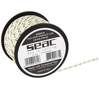 SEAC Dyneema Core, 50 mt di sagola per Pesca Subacquea, Bobina Unisex Adulto, Giallo/Nero, 1 mm x m