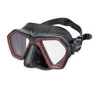 SEAC Eagle, Maschera Compatta a Volume Ridotto per Apnea e Pesca Subacquea, Nero/Rosso, Standard