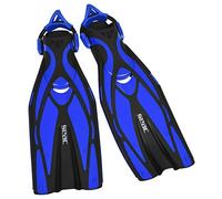 SEAC F1 S, Pinne da Subacquea ultraleggere con cinghiolo Elastico, 730 Grammi, Prestazioni Elevate Unisex Adulto, Blu, M/L