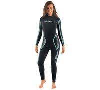 SEAC Feel Lady 3 mm, Muta in Neoprene Elastica Monopezzo con Cerniera Posteriore per Subacquea, Snorkeling e Apnea Donna, Nero, XL