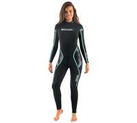 SEAC Feel Lady 3 mm, Muta in Neoprene Elastica Monopezzo con Cerniera Posteriore per Subacquea, Snorkeling e Apnea Donna, Nero, XS
