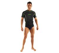 SEAC Fit Short Maglia in Neoprene 2 mm a Maniche Corte Ottima Come Sottomuta da Sub o Rash Guard da Surf e Nuoto, Nero, L