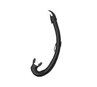 SEAC Flash, Snorkel per Immersioni Subacquee, Pesca Subacquea, Apnea e Snorkeling, con Top Anti-Onda Unisex Adulto, Nero/Nero, Standard