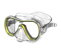 SEAC Giglio, Maschera Snorkeling e Immersione Subacquea Adulto Monolente, Taglia Regolare, Trasparente/Giallo