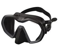Seac Icona, maschera monolente Made in Italy per la subacquea realizzata con tecnologia frameless e facciale sovrastampato,nero/antracite, standard