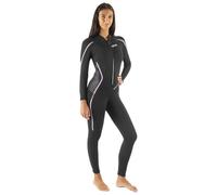 SEAC Invidia Lady, Muta monopezzo in neoprene da 3 mm, Ultrastretch, con cerniera anteriore per subacquea, snorkeling e apnea, Nero, S