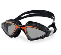 SEAC Lynx, Occhialini da Nuoto, Ottimi per la Piscina e Il Mare Unisex Adulto, Nero/Arancione LF, Standard