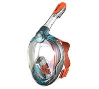 Seac Magica, Maschera Snorkeling Full Face Integrale Anti Appannamento con Morbido Facciale in 4 Taglie, Valvola di Spurgo e Snorkel Dry Top, blu, JUNIOR