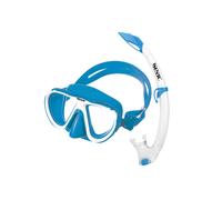 SEAC Bella Color Kit Maschera e Boccaglio Snorkeling Unisex Bambini Blu Chiaro Taglia Unica