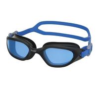 SEAC Mood, occhialini da Nuoto con Lenti AntiGraffio e Anti-Appannamento in policarbonato, guarnizioni in Silicone Unisex Adulto, Nero/Azzurro