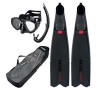 SEAC Motus Set Tris - Pinne Motus, Maschera One, Snorkel Jet, Borsa Inclusa per Apnea e Pesca Subacquea Unisex Adulto