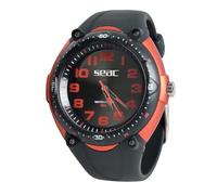 SEAC Mover, Orologio Lifestyle Resistente all'Acqua 100 m Unisex Adulto, Rosso/Nero, Standard