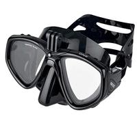 SEAC One Pro Maschera da Sub con Supporto per Videocamera Gopro per Immersioni Subacquee e Snorkeling Unisex Adulto Nero Taglia Unica