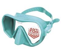 SEAC Pura - Maschera Subacquea Monolente Frameless in Silicone | Maschera per Immersioni e Snorkeling Antifog Low Volume con Fibbia 3D, Tiffany
