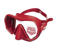 SEAC Pura - Maschera Subacquea Monolente Frameless in Silicone | Maschera per Immersioni e Snorkeling Antifog Low Volume con Fibbia 3D, Rosso