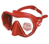 SEAC Pura - Maschera Subacquea Monolente Frameless in Silicone | Maschera per Immersioni e Snorkeling Antifog Low Volume con Fibbia 3D, Rosso