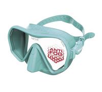 SEAC Pura - Maschera Subacquea Monolente Frameless in Silicone | Maschera per Immersioni e Snorkeling Antifog Low Volume con Fibbia 3D, Tiffany