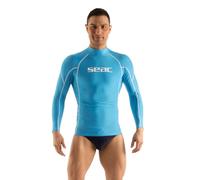 Seac RAA Long Evo Man, Maglia protettiva Rash Guard per snorkeling e nuoto anti UV, XL, azzurro