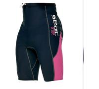 SEAC RAA Pant Evo, Pantaloncino Protettivo Rash Guard per Snorkeling e Nuoto Anti UV Donna, Blu/Fucsia, XS