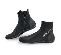 SEAC Regular, Calzari da Subacquea in Neoprene 5 mm con Suola Semi Rigid XL Nero