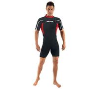 SEAC Relax Short, Muta Corta in Neoprene da 2.2 mm per Snorkeling, Subacquea e Altre attività in Acqua Uomo, Nero/Rosso, M