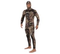 Seac Royal 5mm, muta in neoprene da 5 mm per apnea e pesca subacquea, salopette e giacca con cappuccio, camo marrone, XL